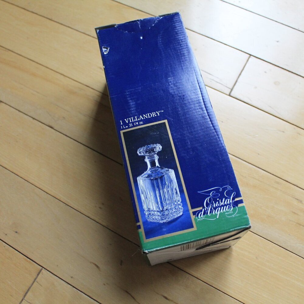 CRISTAL D’ARQUES- Vintage Villandry Square Decanter & Stopper